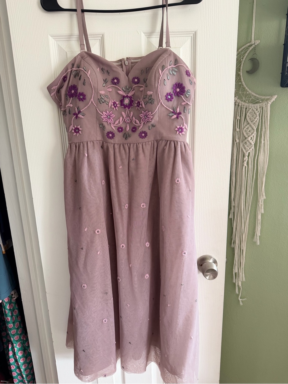 ModCloth Dusty Mauve Spaghetti Strap Dress - Picture 4 of 4